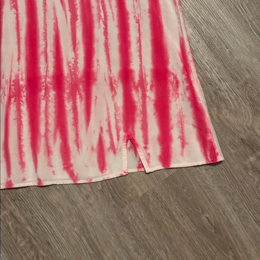Pink and white cami dress Sz L - Picture 2 of 3